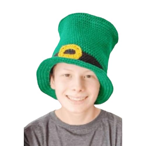 BIGULA Strickmütze für StPatrick Day, flache Kappe, Kinderfeiertag, Kopfschmuck, irischer Nationalfeiertag, Festivalbedarf von BIGULA