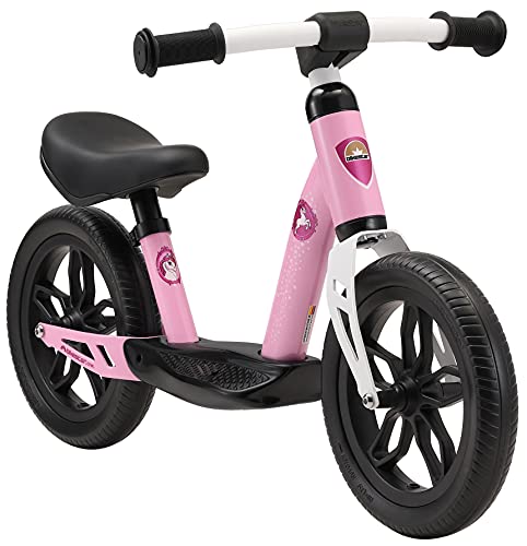 BIKESTAR Extra leichtes Kinder Laufrad mit Trittbrett für Jungen, Mädchen ab 2-3 Jahre | 10 Zoll Lauflernrad Eco Classic | Pink von BIKESTAR