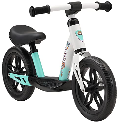 BIKESTAR Extra leichtes Kinder Laufrad mit Trittbrett für Jungen, Mädchen ab 2-3 Jahre | 10 Zoll Lauflernrad Eco Classic | Weiß von BIKESTAR