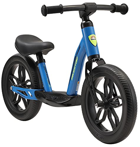 BIKESTAR Extra leichtes Kinder Laufrad mit Trittbrett für Jungen, Mädchen ab 3-4 Jahre | 12 Zoll Lauflernrad Eco Classic | Blau von BIKESTAR