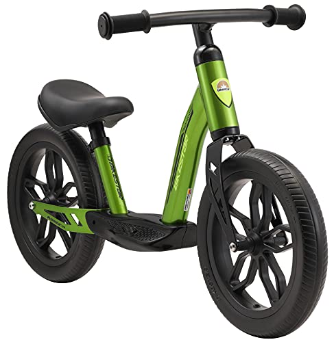 BIKESTAR Extra leichtes Kinder Laufrad mit Trittbrett für Jungen, Mädchen ab 3-4 Jahre | 12 Zoll Lauflernrad Eco Classic | Grün von BIKESTAR