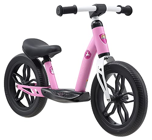 BIKESTAR Extra leichtes Kinder Laufrad mit Trittbrett für Jungen, Mädchen ab 3-4 Jahre | 12 Zoll Lauflernrad Eco Classic | Pink von BIKESTAR