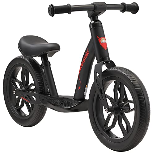 BIKESTAR Extra leichtes Kinder Laufrad mit Trittbrett für Jungen, Mädchen ab 3-4 Jahre | 12 Zoll Lauflernrad Eco Classic | Schwarz von BIKESTAR