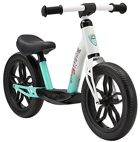 BIKESTAR Extra leichtes Kinder Laufrad mit Trittbrett für Jungen, Mädchen ab 3-4 Jahre | 12 Zoll Lauflernrad Eco Classic | Weiß von BIKESTAR