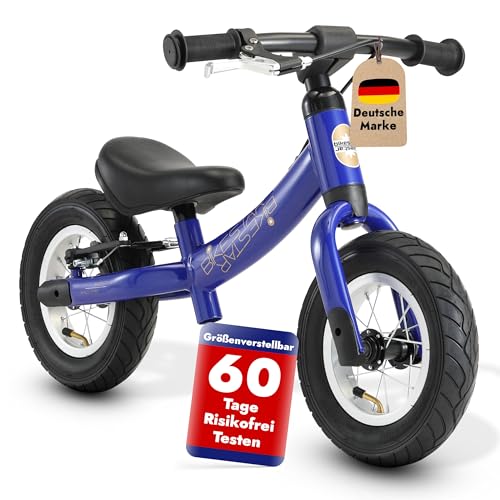 BIKESTAR Kinder Laufrad Lauflernrad Kinderrad für Jungen und Mädchen ab 2-3 Jahre | 10 Zoll Sport Kinderlaufrad | Blau | Risikofrei Testen von BIKESTAR