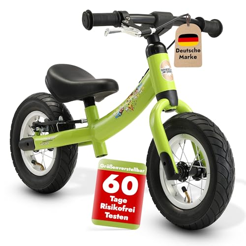 BIKESTAR Kinder Laufrad Lauflernrad Kinderrad für Jungen und Mädchen ab 2-3 Jahre | 10 Zoll Sport Kinderlaufrad | Grün | Risikofrei Testen von BIKESTAR