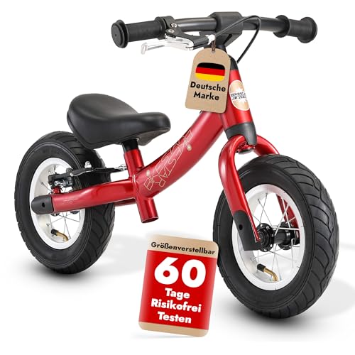 BIKESTAR Kinder Laufrad Lauflernrad Kinderrad für Jungen und Mädchen ab 2-3 Jahre | 10 Zoll Sport Kinderlaufrad | Rot | Risikofrei Testen von BIKESTAR