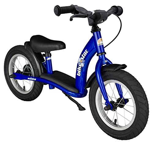 BIKESTAR Kinder Laufrad Lauflernrad Kinderrad für Jungen und Mädchen ab 3-4 Jahre | 12 Zoll Classic Kinderlaufrad | Blau | Risikofrei Testen von BIKESTAR