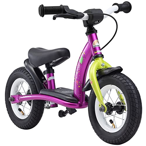 BIKESTAR Kinder Laufrad Lauflernrad Kinderrad für Mädchen ab 2-3 Jahre | 10 Zoll Classic Kinderlaufrad | Berry & Weiß | Risikofrei Testen von BIKESTAR