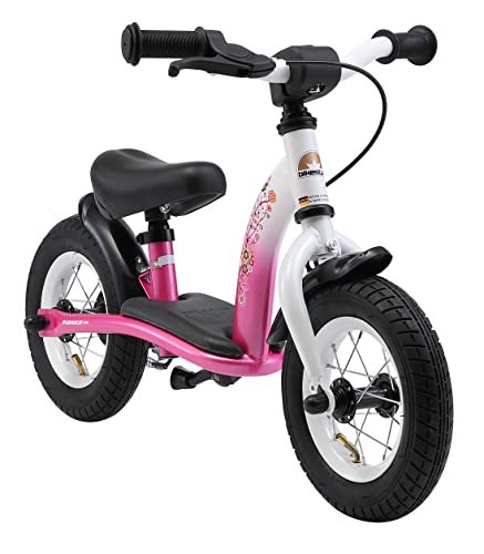 BIKESTAR Kinder Laufrad Lauflernrad Kinderrad für Mädchen ab 2-3 Jahre | 10 Zoll Classic Kinderlaufrad | Pink & Weiß | Risikofrei Testen von BIKESTAR