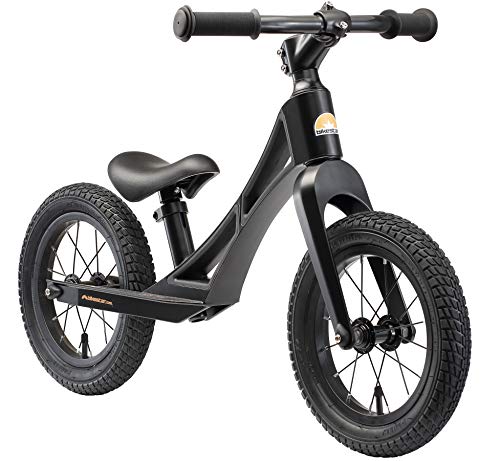 BIKESTAR Magnesium (superleicht) Kinderlaufrad Lauflernrad Kinderrad für Jungen und Mädchen ab 3-4 Jahre | 12 Zoll Kinder Laufrad BMX Ultraleicht | Schwarz | Risikofrei Testen von BIKESTAR