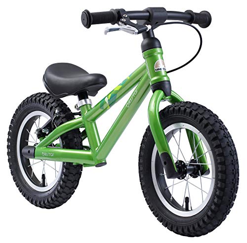 BIKESTAR Mountain Kinderlaufrad Lauflernrad Kinderrad für Jungen und Mädchen ab 3-4 Jahre | 12 Zoll Kinder Laufrad Mountainbike | Grün | Risikofrei Testen von BIKESTAR