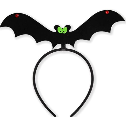 BINGGA Auffälliges Fledermaus-Stirnband mit lustigen Augen, Halloween-Kostüm, Ergänzung, Cosplay, Accessoire, Kopfschmuck, Dekoration für Kinder von BINGGA