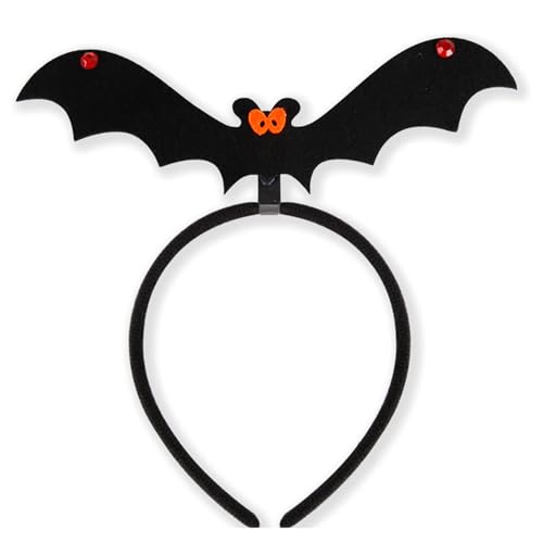 BINGGA Auffälliges Fledermaus-Stirnband mit lustigen Augen, Halloween-Kostüm, Ergänzung, Cosplay, Accessoire, Kopfschmuck, Dekoration für Kinder von BINGGA