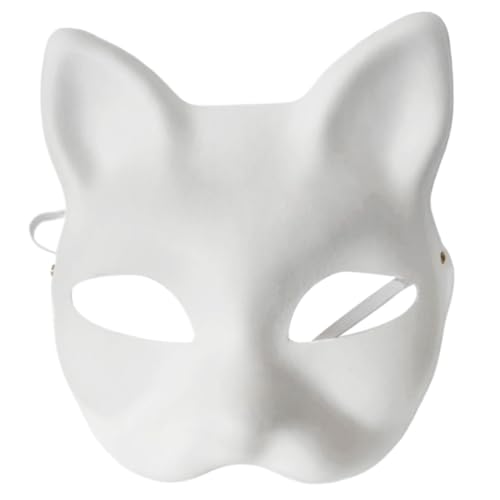 BINGGA DIYS Unlackierte Maskeraden, Pappmaché, bemalbar, Halloween, Cosplay, Kostüme, Kinder und Erwachsene von BINGGA