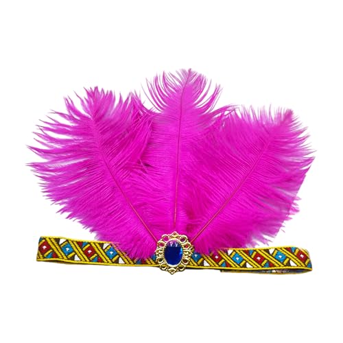 BINGGA Gefederte Flapper-Stirnbänder, Karneval, Abschlussball, Tänzer, Kopfschmuck für Party, Karneval, Feiern, Kopfbedeckung, Haarstyling von BINGGA