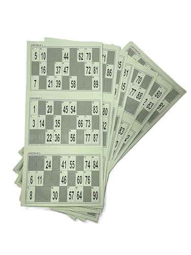 150 gestanzte Bingo-Kartons (grün) von BINGO SOCIAL