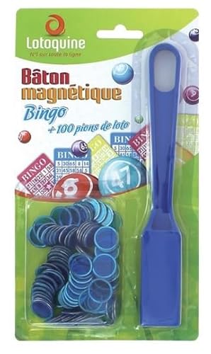 BINGO SOCIAL Magnetstab oder Griff + 100 Chips (blau) von BINGO SOCIAL