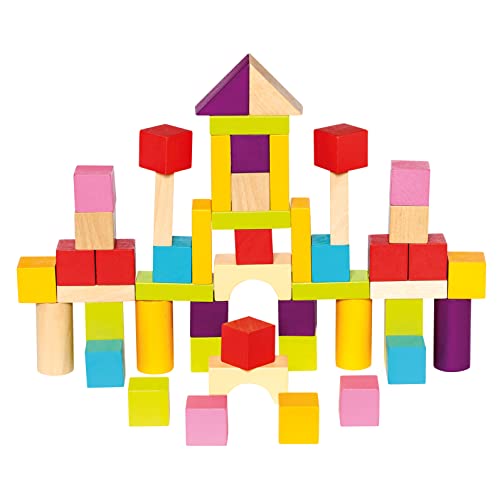 Mertens Klötzchen-Trommel mit 50 Stück, Spielzeug für Kinder ab 1 Jahr (farbenfrohe & formenreiche Bauklötze, inklusive 100 Stück, Größe: XL, Formbeispiele zur Anregung im Deckel), Mehrfarbig Mertens Klötzchen-Trommel mit 50 Stück, Spielzeug für Kinder ab 1 Jahr (farbenfrohe & formenreiche Bauklötze, inklusive 100 Stück, Größe: XL, Formbeispiele zur Anregung im Deckel), Mehrfarbig von Bino world of toys