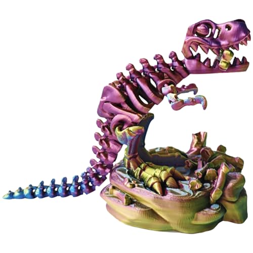 BIOSA 3D-gedrucktes einteiliges Skelett Tyrannosaurus Rex bewegliche Gelenke 3D-gedruckte Dinosaurierknochen Tyrannosaurus Rex Flexible bewegliche Dinosaurierspielzeug-Desktop-Dekoration von BIOSA