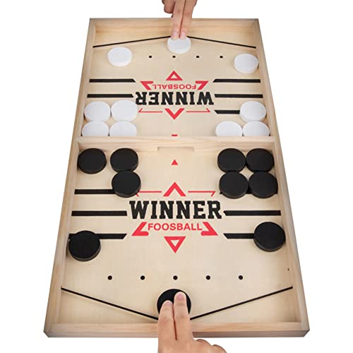 BIOSA Hockey Brettspiel, Holz Schnell Sling Puck Match-Spiel, Fast Sling Puck Game, Bouncing Brettspiel, Interaktion Desktop-Spiel for Kinder Erwachsene von BIOSA