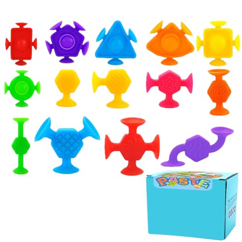 BIOSA Saugnapf-Spielzeug, Montessori-Sensorspielzeug, pädagogisches Badewannenspielzeug, interaktives Saugnapf-Bauspielzeug für Kinder, Kinder, Kleinkinder von BIOSA