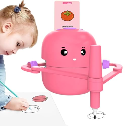 BIOSA Zeichnung Roboter, Interaktiver pädagogischer Zeichenroboter for Kinder, Montessori Lernspielzeug mit 100 Wortkarten, Kunstroboter, Lernspielzeug for Mädchen und Jungen von BIOSA