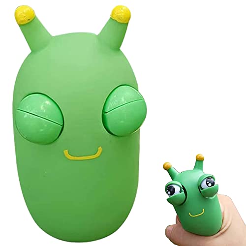 Squishy Squeeze Spielzeug, Stress Relief Spielzeug Quetschball for Kinder Und Erwachsene, Popping Out Eyes Squeeze Graswurm Toys Stressabbau Fidget Squeeze Toys von BIOSA