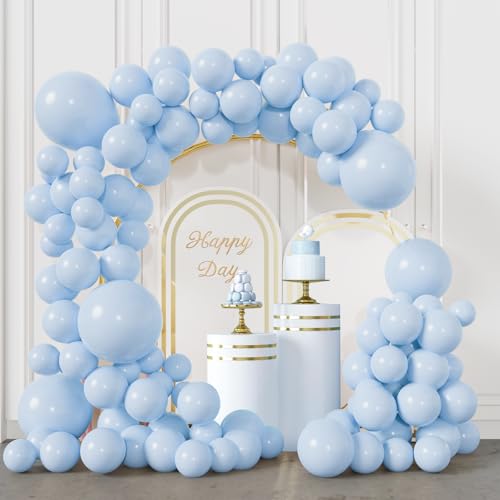 BIQIQI Luftballon Pastellblaue, 113 Stück Macaron Pastellblaue BallonGirlande von 18 12 10 5 Zoll, Hellblaue Ballons für Geburtstage, Babypartys, Hochzeitsfeierdekoration, Gender Reveal BIQIQI Luftballon Pastellblaue, 113 Stück Macaron Pastellblaue BallonGirlande von 18 12 10 5 Zoll, Hellblaue Ballons für Geburtstage, Babypartys, Hochzeitsfeierdekoration, Gender Reveal von BIQIQI