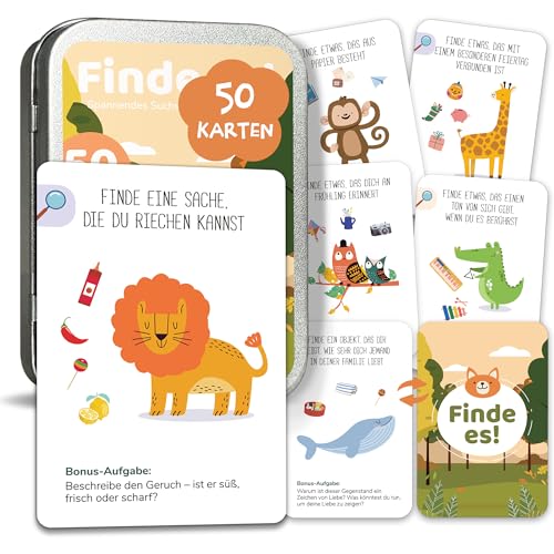 BIROYAL Finde es Suchspiel | 50 Entdeckerkarten Kinder | Indoor Schatzsuche für Mädchen & Junge ab 4, 5, 6, 7, 8 Jahre | Lernspiel Spiele & Geschenk für Kinder | Indoor Kinderspiele für Schlechtwetter BIROYAL Finde es Suchspiel | 50 Entdeckerkarten Kinder | Indoor Schatzsuche für Mädchen & Junge ab 4, 5, 6, 7, 8 Jahre | Lernspiel Spiele & Geschenk für Kinder | Indoor Kinderspiele für Schlechtwetter von BIROYAL
