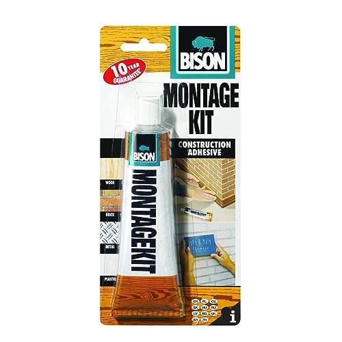 Bison Montage Kit Super Strength Tube, Weiß/Braun Verpackung – 125 g von Bison