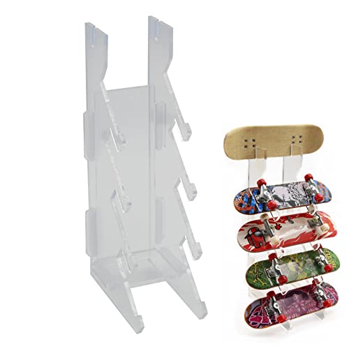 BISOZER Finger Skateboard Display Rack, Pro Finger Board Racks Floor Ständer, FiveLayer Angle Skateboard Halter, Mini Skateboard Storage Racks, Skateboard Dekorativer Ständer, robust und einfach zu von BISOZER