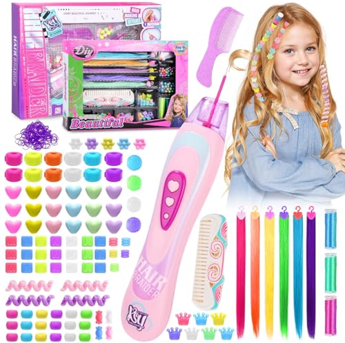 BITOYO Haarschmuck Mädchen, Haarflechtmaschine Mädchen Set, DIY Haardekorations Haarperlen Flechthilfe für Geschenk Mädchen 5 6 7 8 9 10 Jahre, Kreative Haardekorationen für Kinder BITOYO Haarschmuck Mädchen, Haarflechtmaschine Mädchen Set, DIY Haardekorations Haarperlen Flechthilfe für Geschenk Mädchen 5 6 7 8 9 10 Jahre, Kreative Haardekorationen für Kinder von BITOYO
