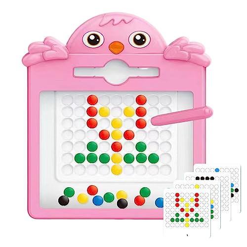 BITTU Magnetische Punktetafel für Kinder, Magnettafel mit Magnetstift und bunten Magnetperlen, Zeichenbrett für Kleinkinder, Reisespielzeug, tolle Geschenke von BITTU