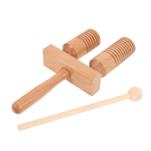 BIUDECO 1 Set Doppelboom Kinderinstrumente Kleinkind Musikinstrumente Holz Guiro Holz Guiro Kleinkind Musikspielzeug Musikinstrumente Für Kleinkinder Kleinkind Musikspielzeug von BIUDECO