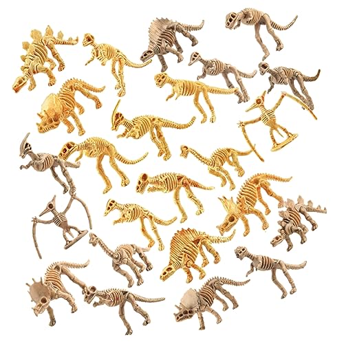 BIUDECO 24 Stück Dinosaurier Skelett Modelle Detailreiche Ornamente Für Kinderzimmer Kreative Dekorationen Für Dinosaurier Themenpartys Ideal Oder Für Sammler von BIUDECO