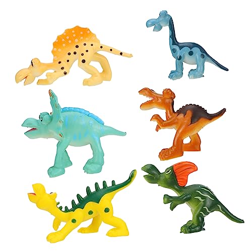 BIUDECO 6 Stück Dinosaurier Figuren Set Aus Kunststoff Pädagogisches Spielzeug Für Jungen Realistische Tiermodelle Für Kreatives Spielen Und Lernen von BIUDECO