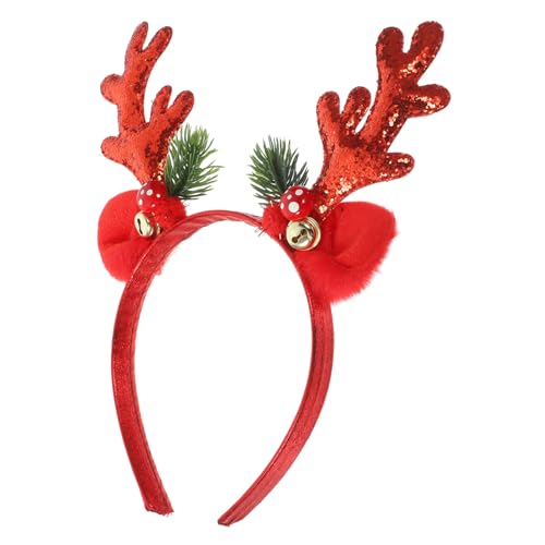 BIUDECO Weihnachts Stirnband Damen Rentier Geweih mit Glocken Festlicher Kopfschmuck für Weihnachtsfeier Kostüm Bühnenauftritt Vielseitig und Glitzernd BIUDECO Weihnachts Stirnband Damen Rentier Geweih mit Glocken Festlicher Kopfschmuck für Weihnachtsfeier Kostüm Bühnenauftritt Vielseitig und Glitzernd von BIUDECO