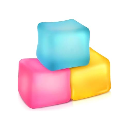 Anti Stress Bälle Nee Doh 3 Stück Eiswürfel Stress Balls Eiswürfel Sensorball Stressspielzeug Angst- Und Stressabbau-Würfel, Für Kinder & Erwachsene von BIUDUI