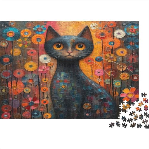 Cute Kat Puzzle 1000 Teile,für Erwachsene, Impossible Puzzle,farbenfrohes Legespiel,GesKükenlichkeitsspiel Für Die Ganze Familie,Erwachsenenpuzzle Puzzel 1000pcs (75x50cm) von BIYQBWPLX