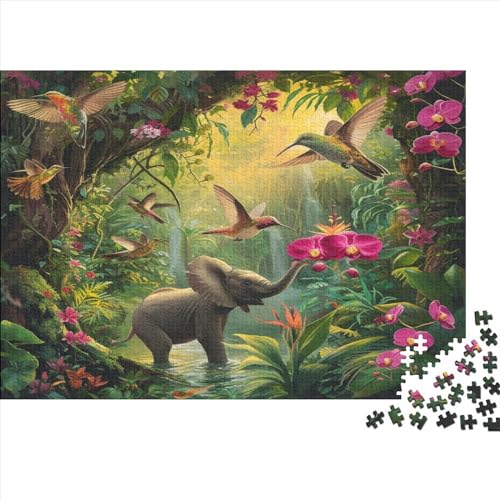 Dschungelszene 1000 Teile, Impossible Puzzle,GesKükenlichkeitsspiel Für Die Ganze Familie, Erwachsenenpuzzle Ab 14 Jahren Puzzel 1000pcs (75x50cm) von BIYQBWPLX