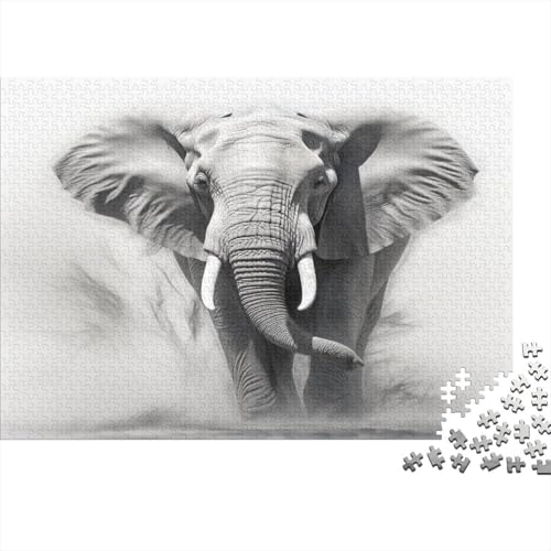 Elefant Puzzlespiel 1000 Teile, Puzzle Erwachsene 1000 Teile, Impossible Puzzle GesKükenlichkeitsspiel Für Die Ganze Familie, Puzzle Erwachsene 1000 Teile Puzzel 1000pcs (75x50cm) von BIYQBWPLX