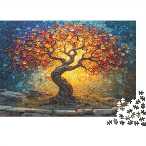 Lebensbaum Puzzlespiel 1000 Teile Jigsaw Puzzle 1000 Puzzle FüR Erwachsene Kinder Senioren Erwachsenen Puzzlespiel Puzzel 1000pcs (75x50cm) von BIYQBWPLX