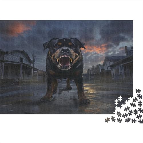 Rottweiler Puzzle 1000 Teile Puzzles Für Erwachsene Klassische Puzzles 1000 Teile Erwachsene Puzzlespiel Erwachsene 1000 Teile Erwachsenen Puzzlespiel Puzzel 1000pcs (75x50cm) von BIYQBWPLX