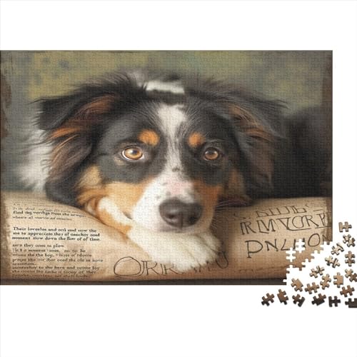 SchafeHund Puzzle 1000 Teile,für Erwachsene, Impossible Puzzle,farbenfrohes Legespiel,GesKükenlichkeitsspiel Für Die Ganze Familie,Erwachsenenpuzzle Puzzel 1000pcs (75x50cm) von BIYQBWPLX