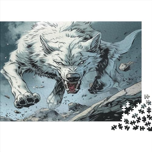 Wolf Puzzlespiel 1000 Teile Jigsaw Puzzle 1000 Puzzle FüR Erwachsene Kinder Senioren Erwachsenen Puzzlespiel Puzzel 1000pcs (75x50cm) von BIYQBWPLX