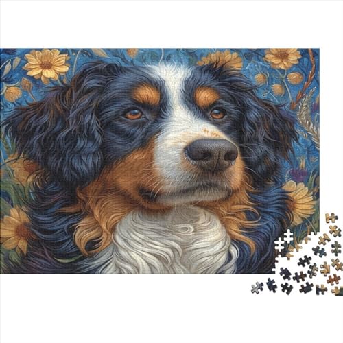 Australian Shepherd Hund 1000 Teile,Impossible Puzzle,GesKükenlichkeitsspiel Für Die Ganze Familie, Erwachsenen Puzzlespiel Puzzel 1000pcs (75x50cm) von BIZLCHSYU