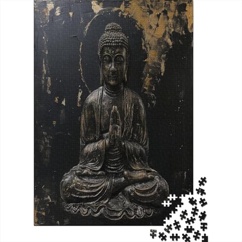 Buddha Statue 1000 Stück Puzzles Für Erwachsene Teenager Stress Abbauen Familien-Puzzlespiel 1000-teiliges Puzzle Kinder Lernspiel Spielzeug Geschenk Puzzel 1000pcs (75x50cm) von BIZLCHSYU