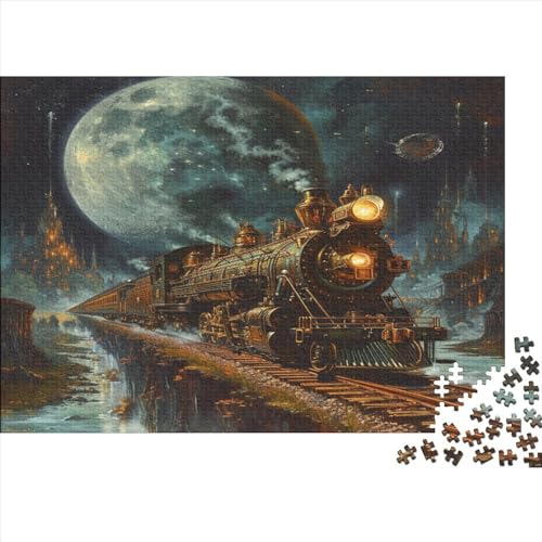 Dampfzug Puzzlespiel 1000 Teile Für Erwachsene, Einzigartige Kunstwerke Und Vorlage - Geburtstagsgeschenk - Spaßige Puzzles Mit Überraschung Von Puzzle in A Bag Puzzel 1000pcs (75x50cm) von BIZLCHSYU