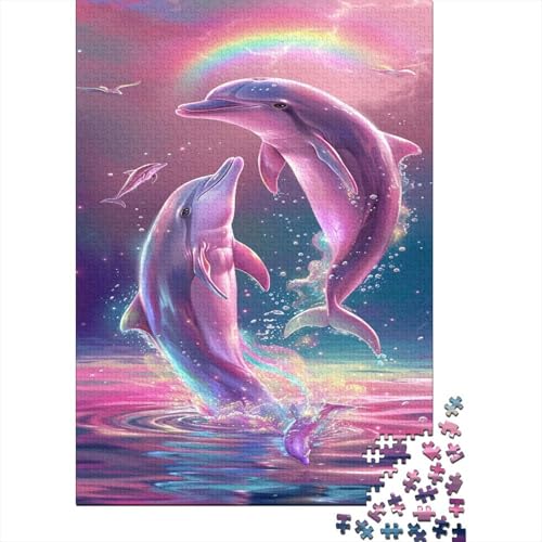 Delphin Puzzle 1000 Teile Puzzle Für Erwachsene Und Kinder Ab 14 Jahren Puzzel 1000pcs (75x50cm) von BIZLCHSYU